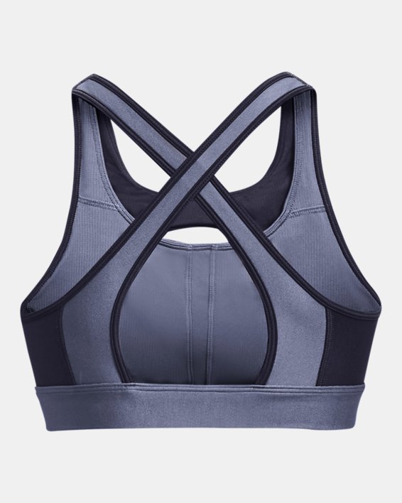 Damen Armour® Mid Crossback Harness Sport-BH, Purple, pdpMainDesktop image number 11